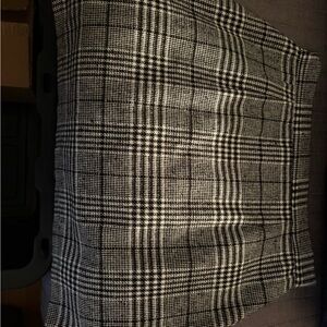 Black and White Plaid Skirt